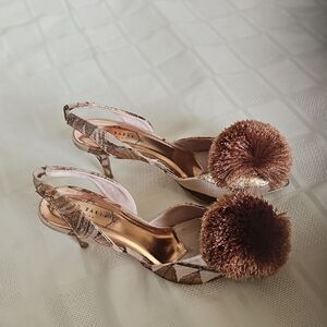 Ted Baker Tan and Brown Heels with Elegant Design